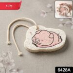 Cartoon Printed Bath Scrubber Sponge with Hanging Rope (1 Pc) - Image 2