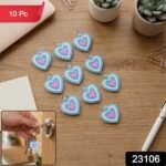 Cute Heart Shape Bag Charm Keychain Set (10 Pc) - Image 2