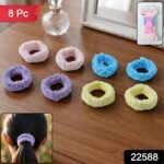 Soft Terry Elastic Hair Bands 8 Pc Set - Image 2