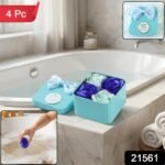 Luxury Rose Flower Bath Soap Gift Set with Storage Box 4 Pc - Image 2