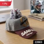 Trendy Winter Baseball Style Woolen Cap (1 Pc) - Image 2