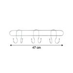 Premium Wall Mounted Metal Multi Hook Rack (1 Pc) - Image 6