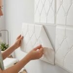 Self Adhesive 3D Foam Wall Panel Cushion Wallpaper (1 Pc, White, 69x35 Cm) - Image 3