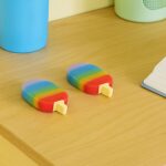 Jelly Popsicle Erasers – Cute & Fancy Mini Erasers for Kids (2 Pc Set, Mix Design)