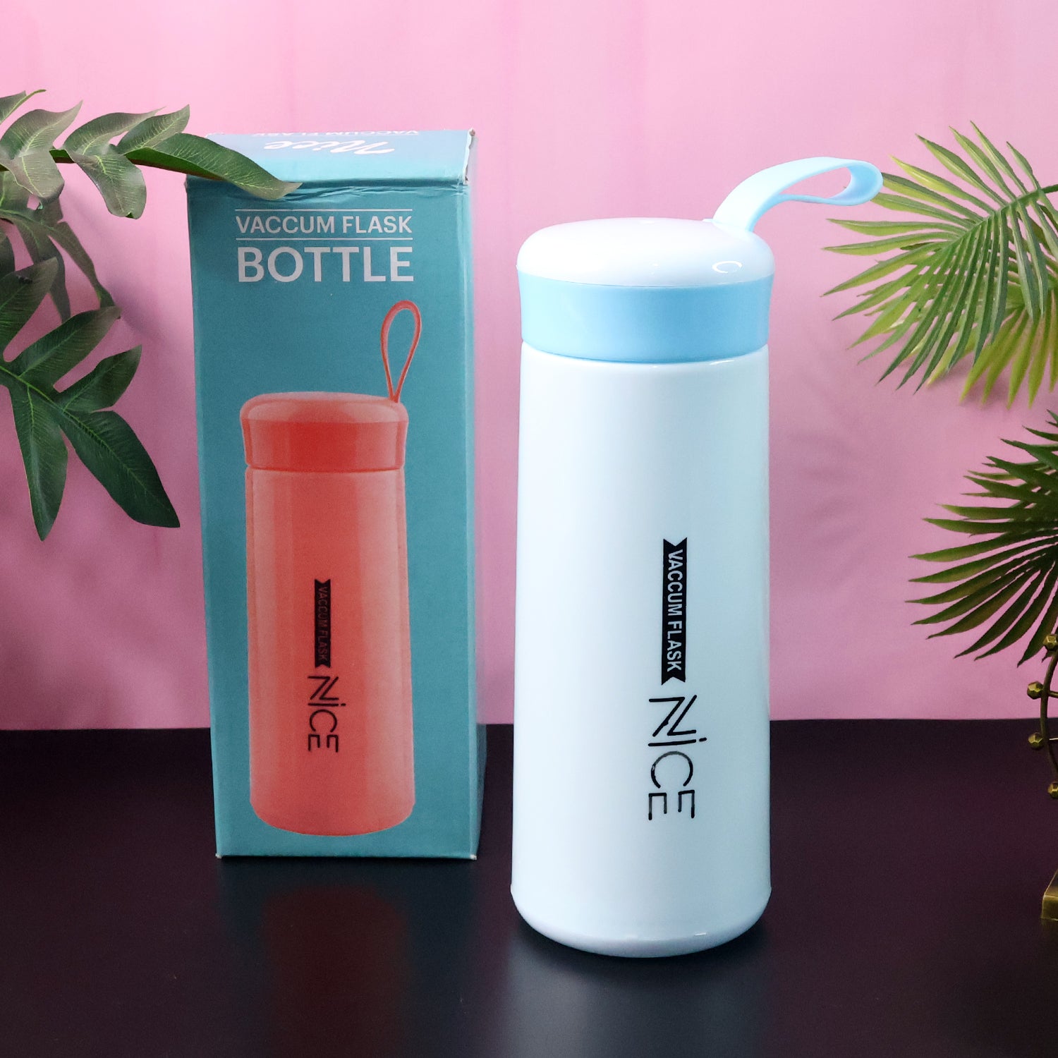 Plastic Flask Water Bottle - (Color Blue / 1 Pc / 400ML)