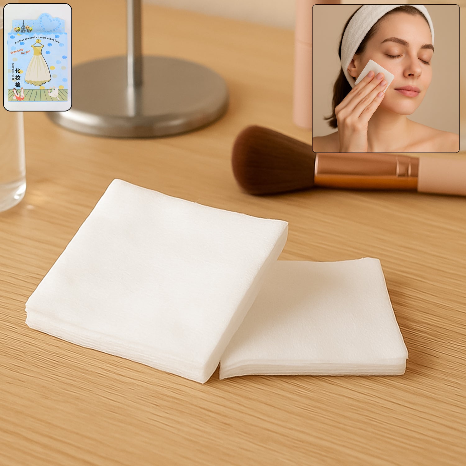 01 ff336367 90f7 4f83 b791 b04b82311755 Cotton Makeup Remover Pads for Women Girls (Pack of 40) - Image 1