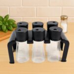 6-Piece Plastic Spice Jar Set with Stand - Image 4