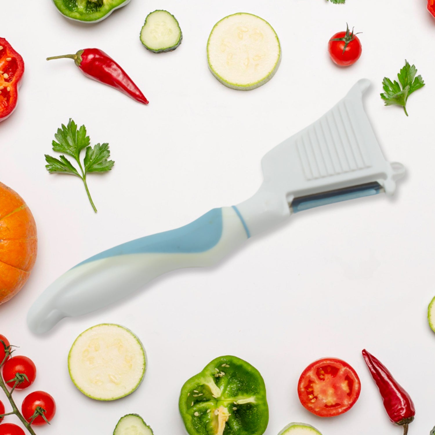 Multipurpose Peeler Brush – Stainless Steel Peeler with Cleaning Brush (1 Pc)
