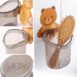 Cute Teddy Bear Toothbrush Holder for Kids (3 Pc Set) - Image 4
