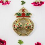 Decorative Plastic Kalash-Shape Double Kumkum Box (Mix Design, 1 Pc) - Image 3