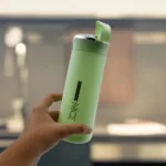 Water bottle 400ml leak proof, glass water bottle (1 pc / Light Green Color) - Image 3