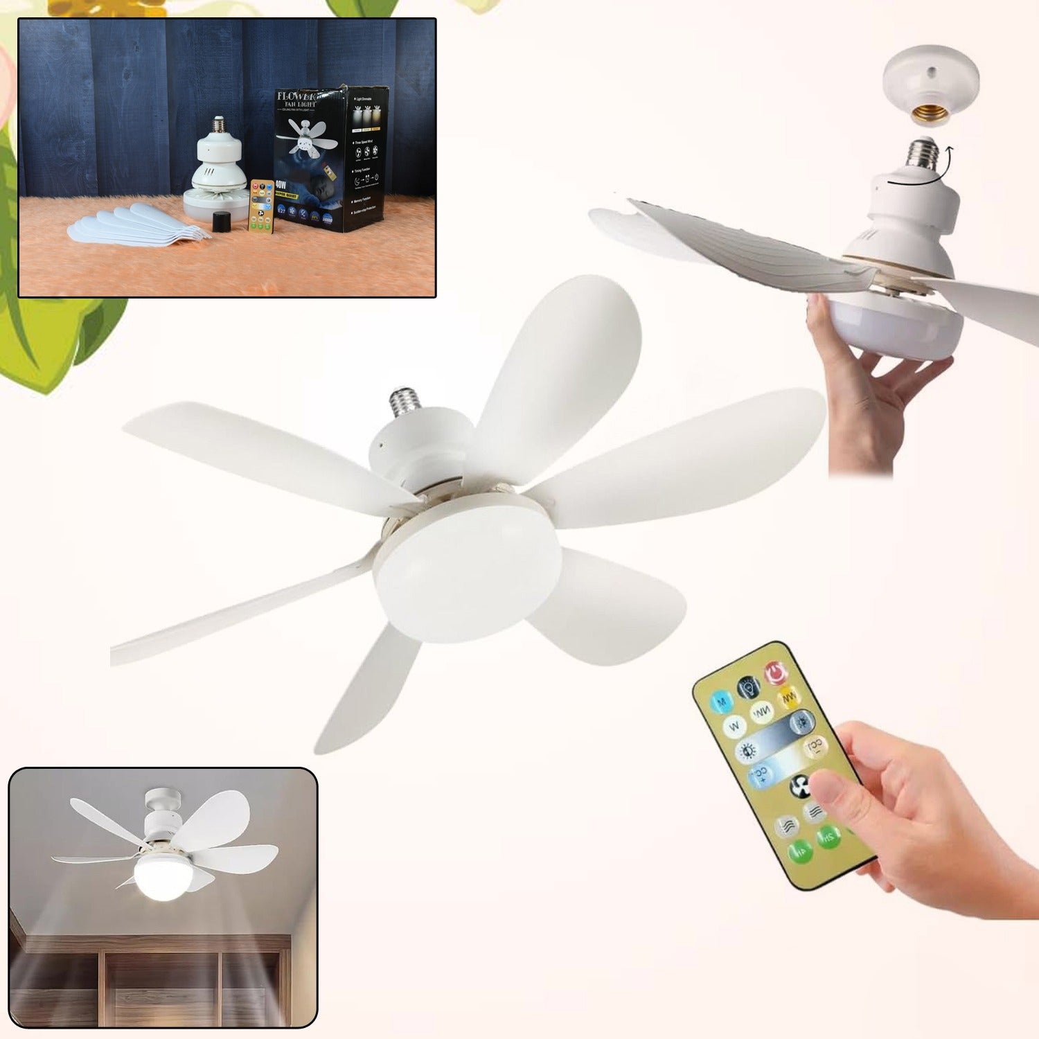 565 63943d1c 881f 440a 93bd d77b4992eb17 40W LED Ceiling Fan Remote Control - Image 1