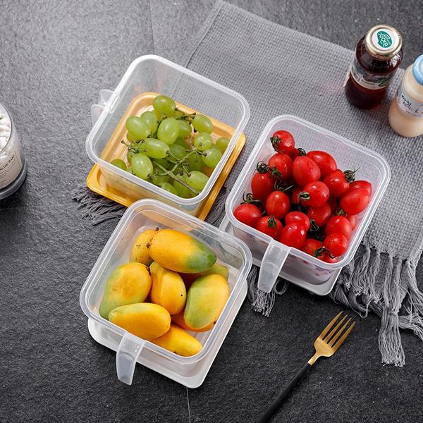 Air Tight Unbreakable Big Size 1100 ml Square Shape Kitchen Storage (Set of 6)