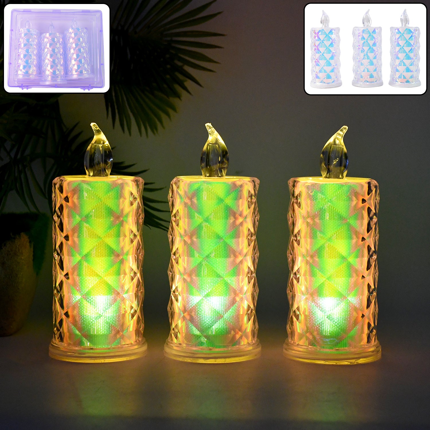 LED Flameless Decorative Candle Lights (3 Pc / Set)