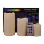 Premium 3 Piece LED Flameless Candle Set with Remote Control - Image 5