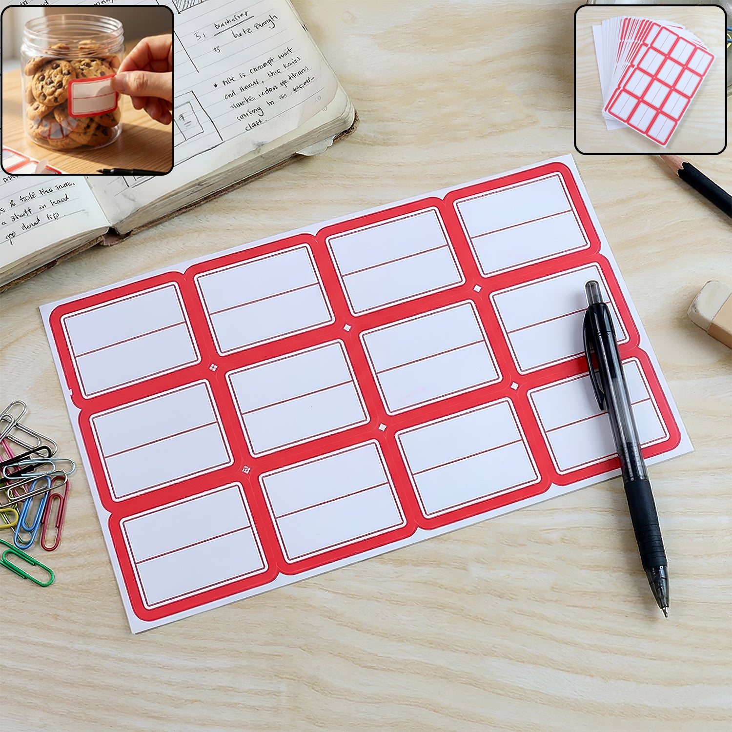 Writable Label Stickers – 50 Sheets