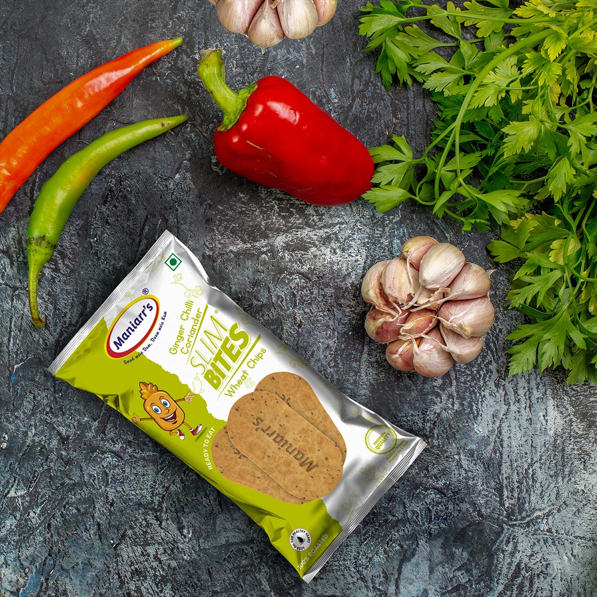 Maniarrs Ginger Chilli Khakhra Wheat Chips (58 Gm)